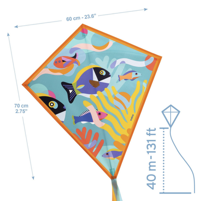 Papagaio c/ Desenho de Peixes Oceano - Djeco