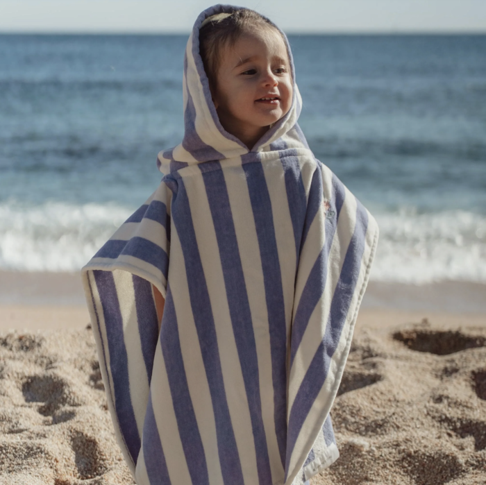 Poncho de Praia Dreamy Purple Stripe - Little Dutch