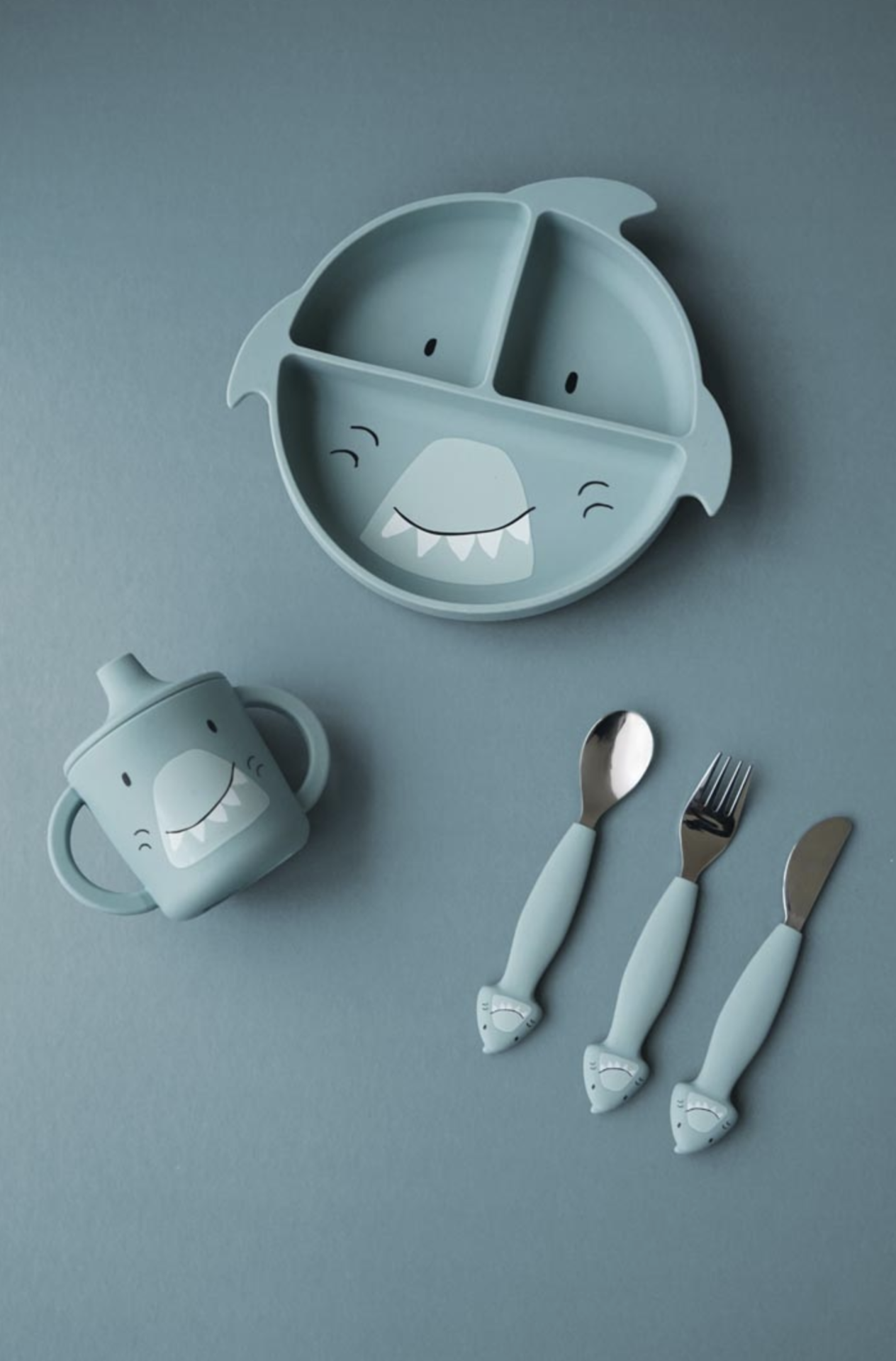 Prato de Silicone 3 Divisões e Ventosa Mr. Shark - Trixie