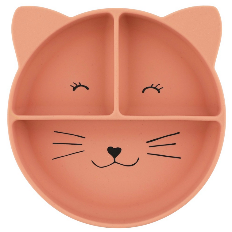 Prato de Silicone 3 Divisões e Ventosa Mrs. Cat - Trixie