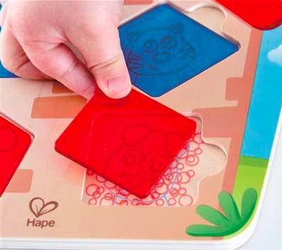 Puzzle de Encaixe Quem Está Dentro de Casa? - Hape