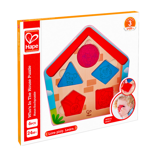 Puzzle de Encaixe Quem Está Dentro de Casa? - Hape