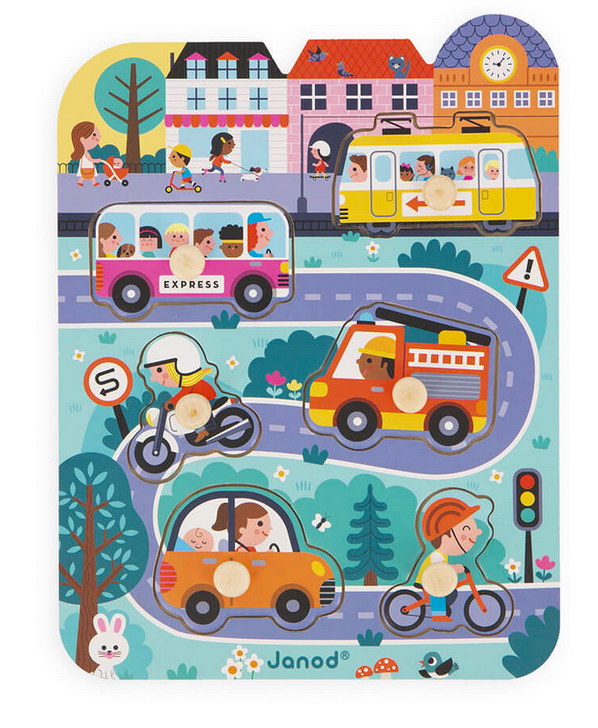Puzzle Encaixe Na Cidade - Janod