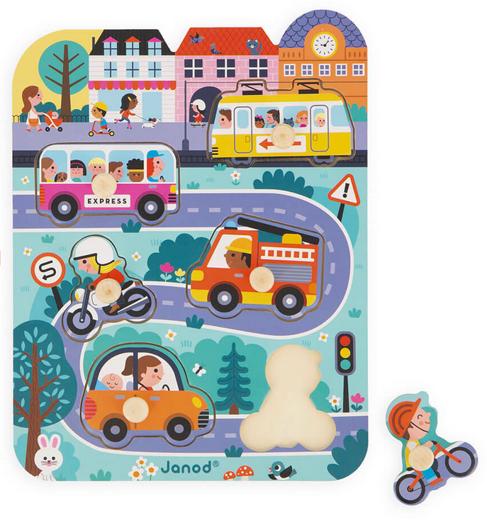 Puzzle Encaixe Na Cidade - Janod