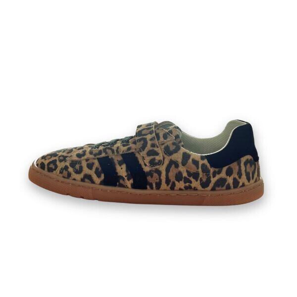 Ténis Júnior Leopardo Suede Arena/Negro - Coqueflex