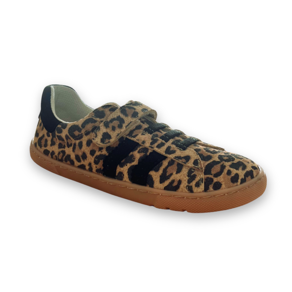 Ténis Júnior Leopardo Suede Arena/Negro - Coqueflex