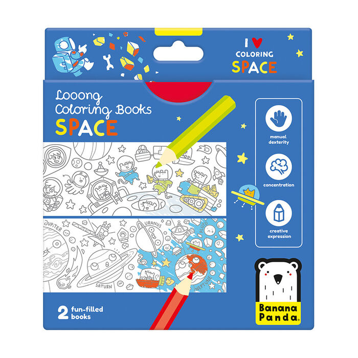 Looong Coloring Books I Love Coloring Space - Banana Panda