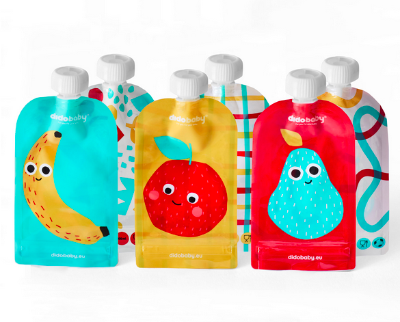  Squeeze Reutilizável Pack de 6 - Didobaby 