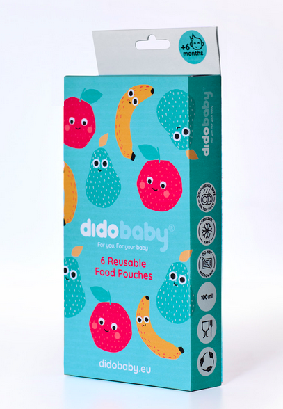 Squeeze Reutilizável Pack de 6 - Didobaby 