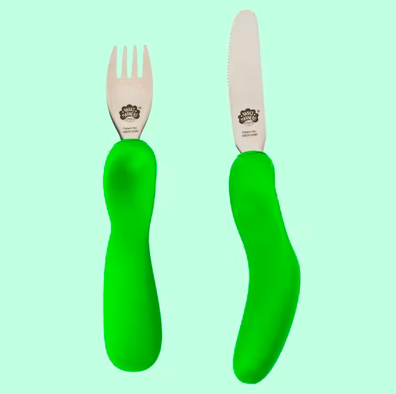 Garfo e Faca Stage 3 Green - Nana's Manners