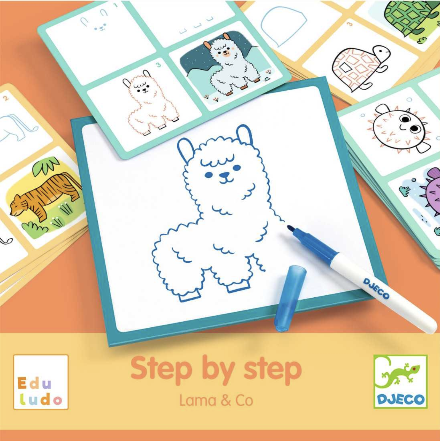 Step by Step Lama & Co Desenha Passo a Passo - Djeco
