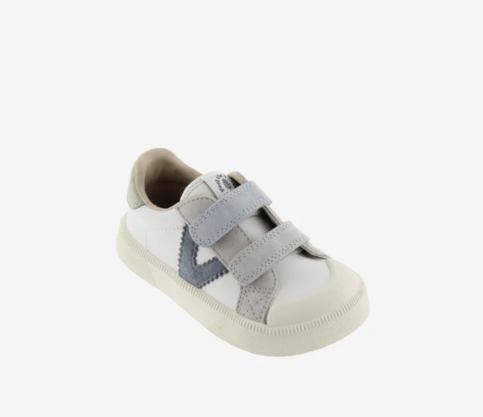Ténis Barefoot Oliver Tiras Efeito Pele e Camurça Azul - Victoria