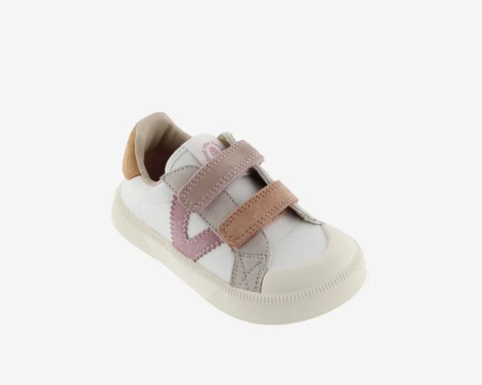 Ténis Barefoot Oliver Tiras Efeito Pele e Camurça Rosa - Victoria
