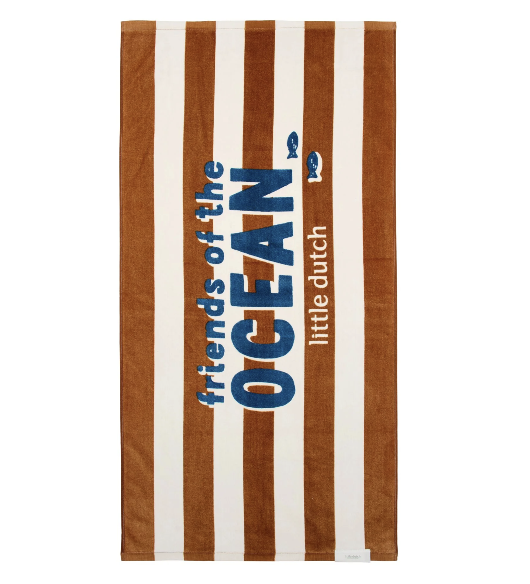 Toalha de Praia Ocean World Brown Stripe - Little Dutch