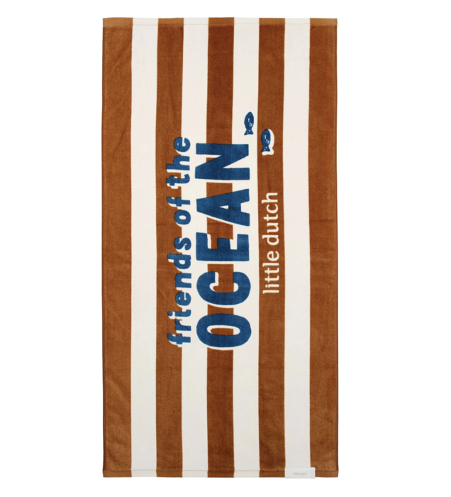 Toalha de Praia Ocean World Brown Stripe - Little Dutch
