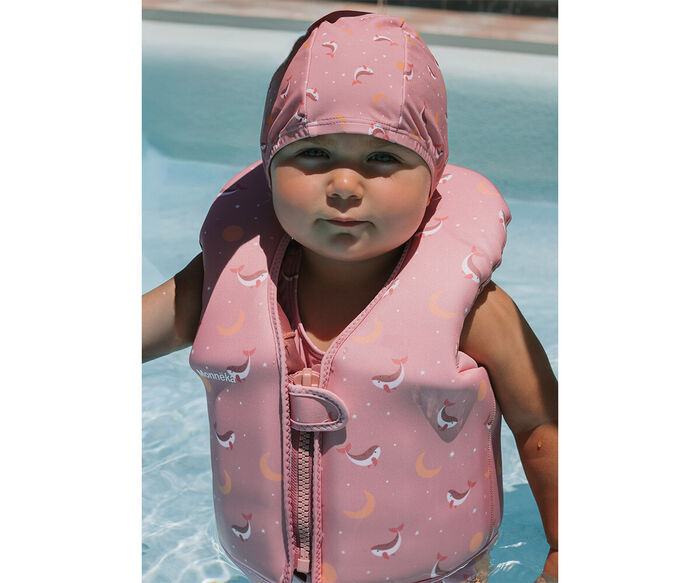 Touca de Natação Infantil Whale Pink - Monnëka by Tutete
