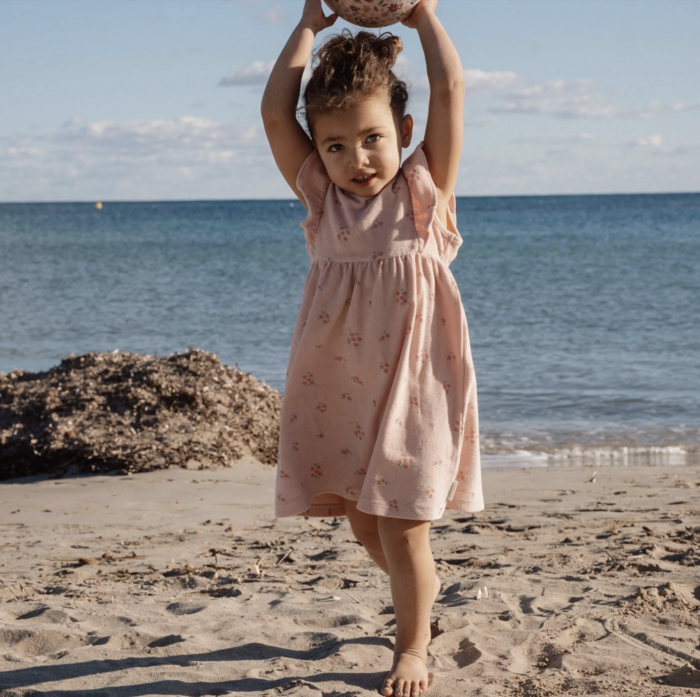 Vestido Pink Floral Print - Little Dutch