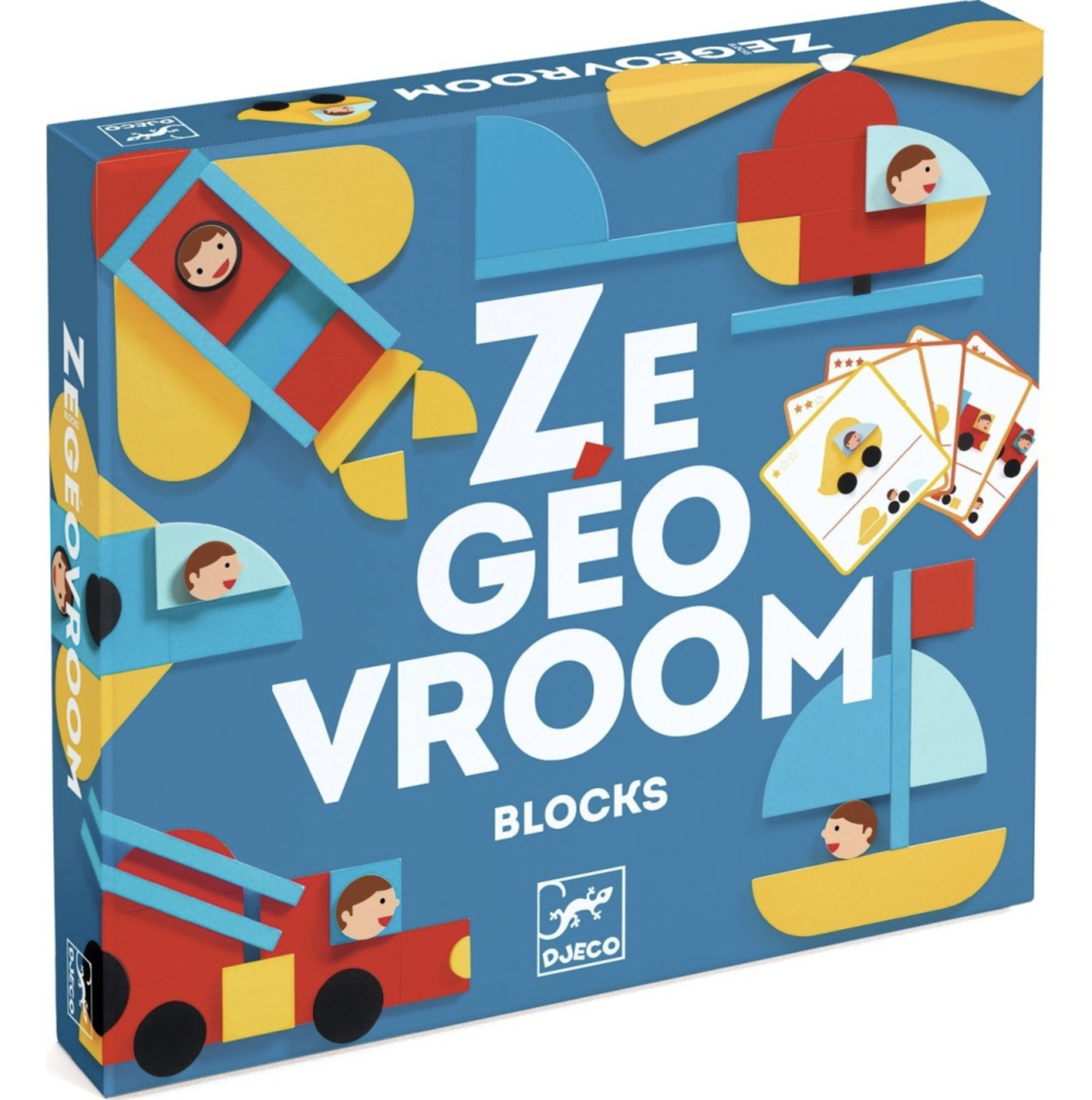 Ze Geo Vroum Constrói com Peças Geométricas - Djeco