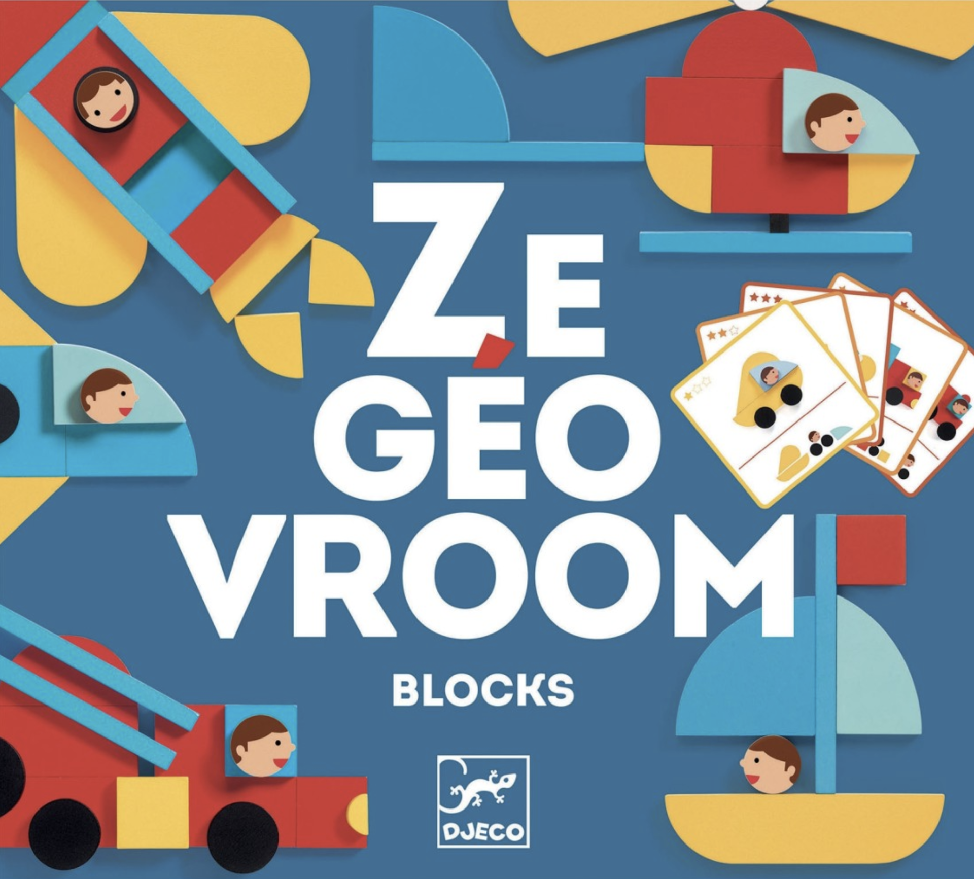 Ze Geo Vroum Constrói com Peças Geométricas - Djeco