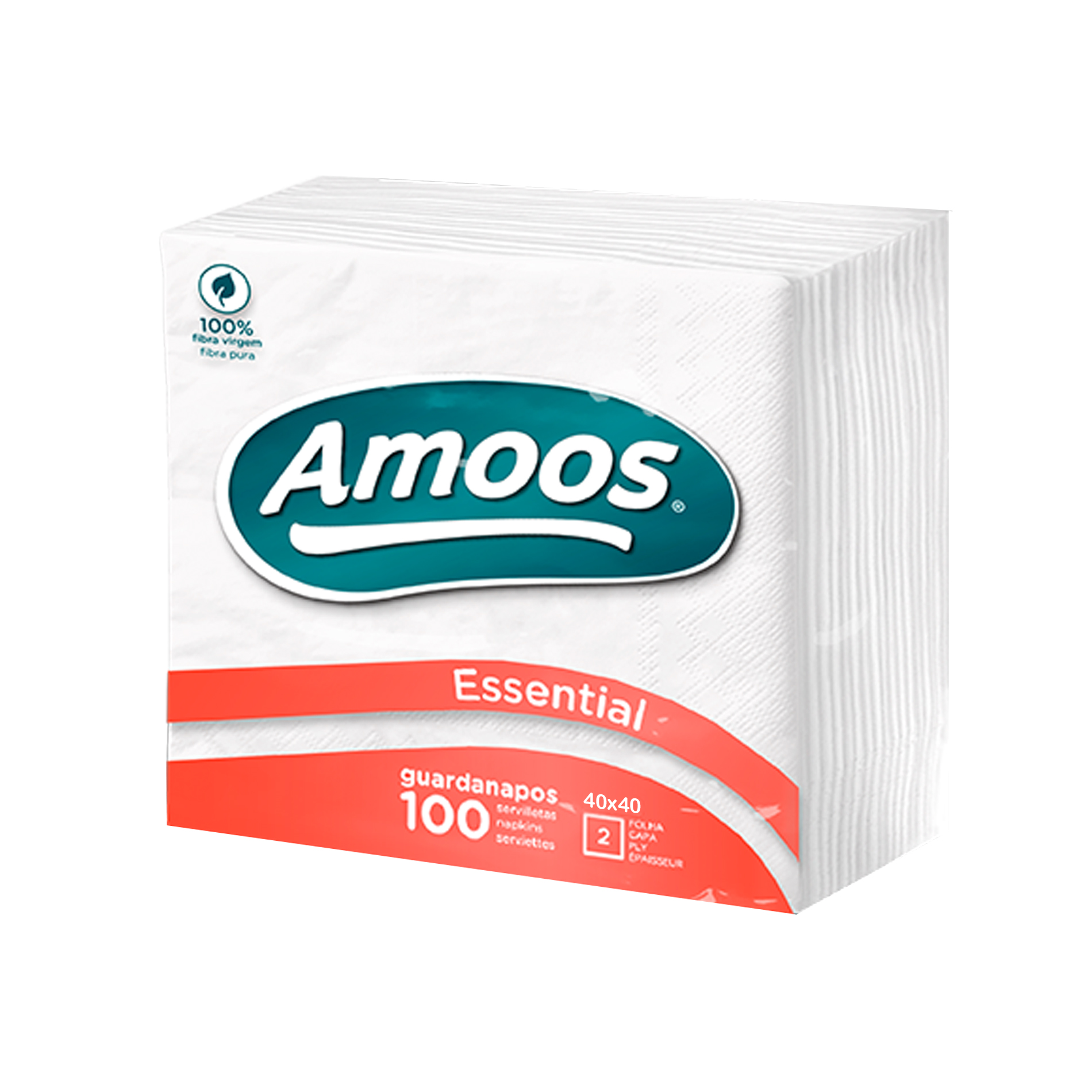 Guardanapos Amoos Essential De Folhas X Cm Branco Caixa C