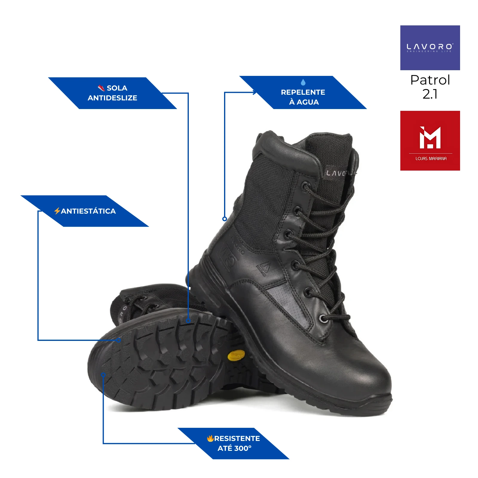 Bota Segurança Lavoro Patrol 2.1 | Lojas Mariana