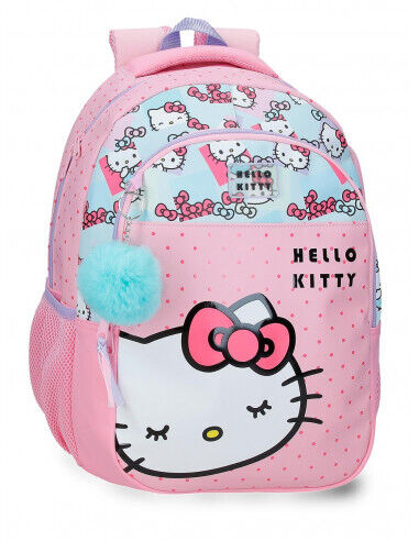 MOCHILA ESCOLAR HELLO KITTY 2 BOLSOS 