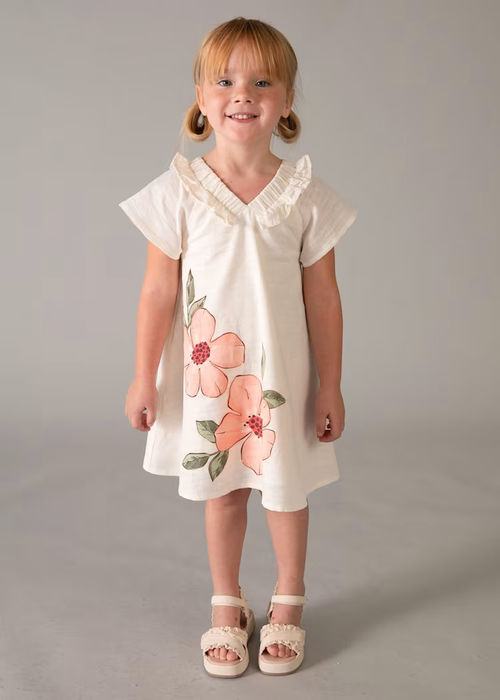 VESTIDO LINHO FLORES MAYORAL 