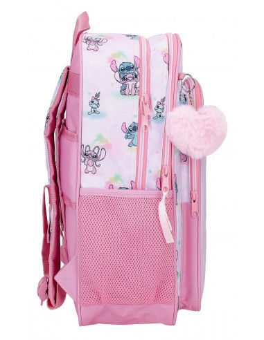 MOCHILA ESCOLA STITCH / 3 BOLSOS 