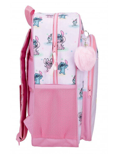MOCHILA ESCOLA STITCH / 2 BOLSOS 