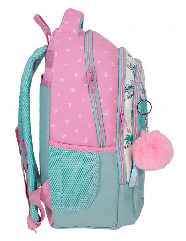 MOCHILA ESCOLA STITCH / 3 BOLSOS 