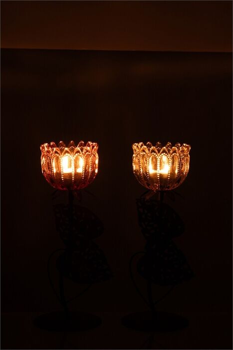 PORTA VELAS FLOR J-LINE 