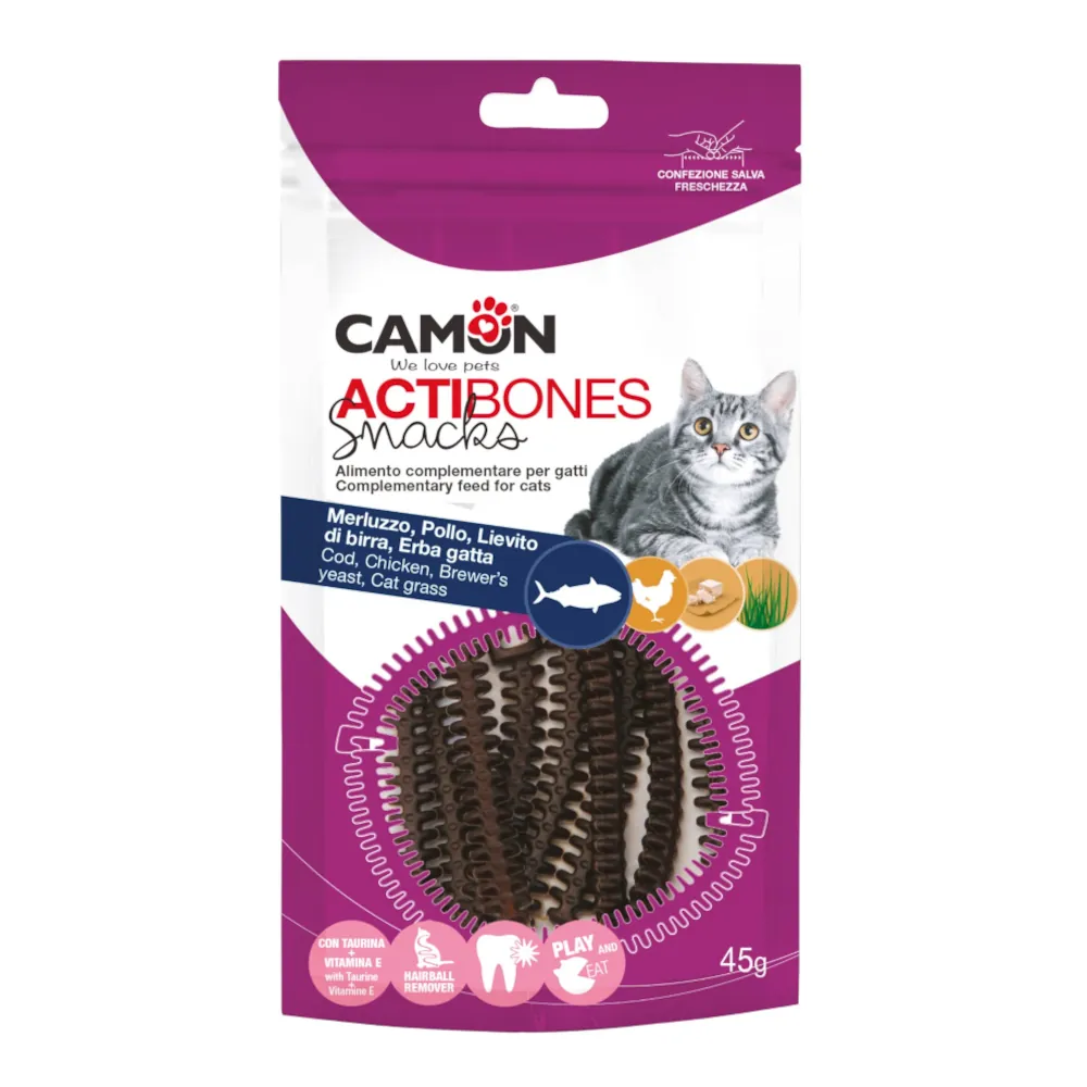 Activebones - Snack de Bacalhau, Frango e Catnip para Gatos