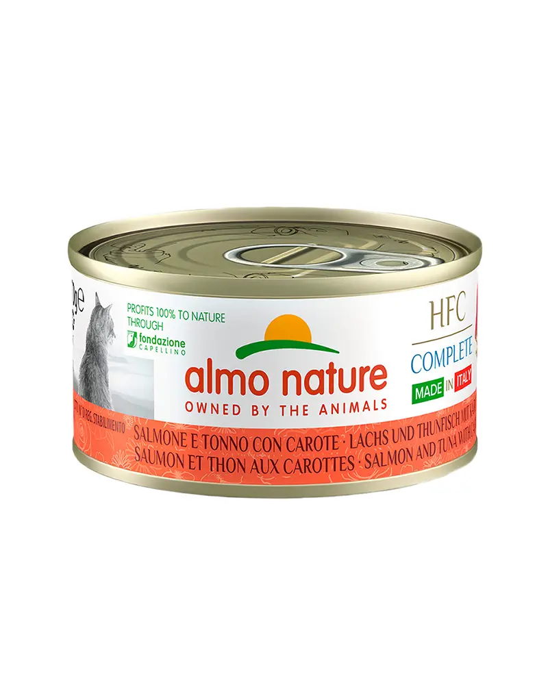 Almo Nature HFC Complete Gato - Salmão, Atum e Cenoura