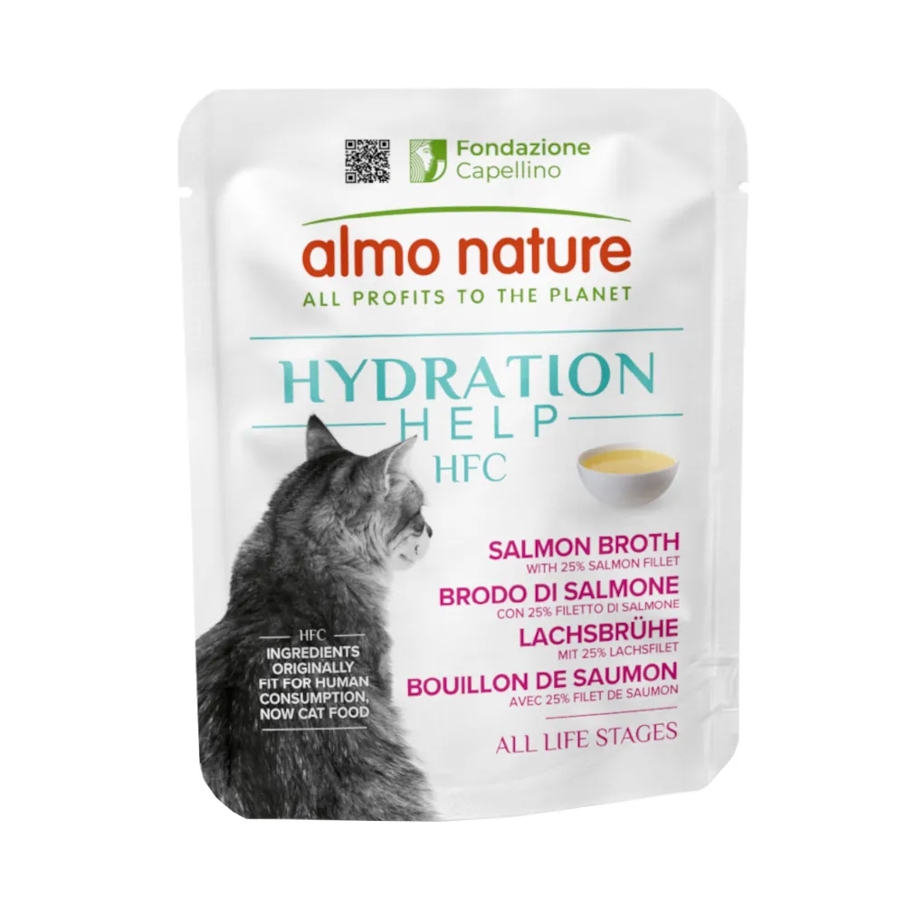 Almo Nature HFC Hydration Help Gato - Caldo de Salmão