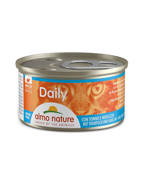 Almo Nature Daily Gato - Mousse Atum e Bacalhau