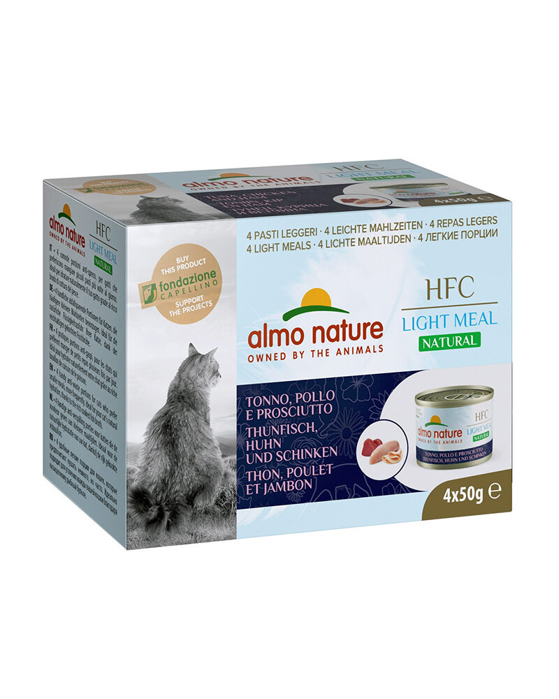 Almo Nature HFC Natural Light Gato - Atum, Frango e Fiambre 0