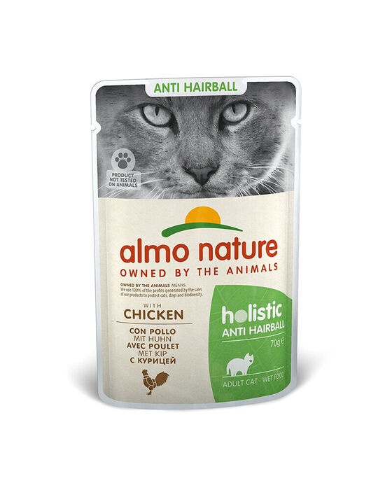 Almo Nature Holistic Anti-Hairball Gato - Frango