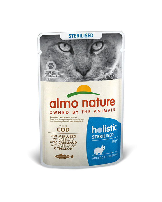 Almo Nature Holistic Gato Esterilizado - Bacalhau