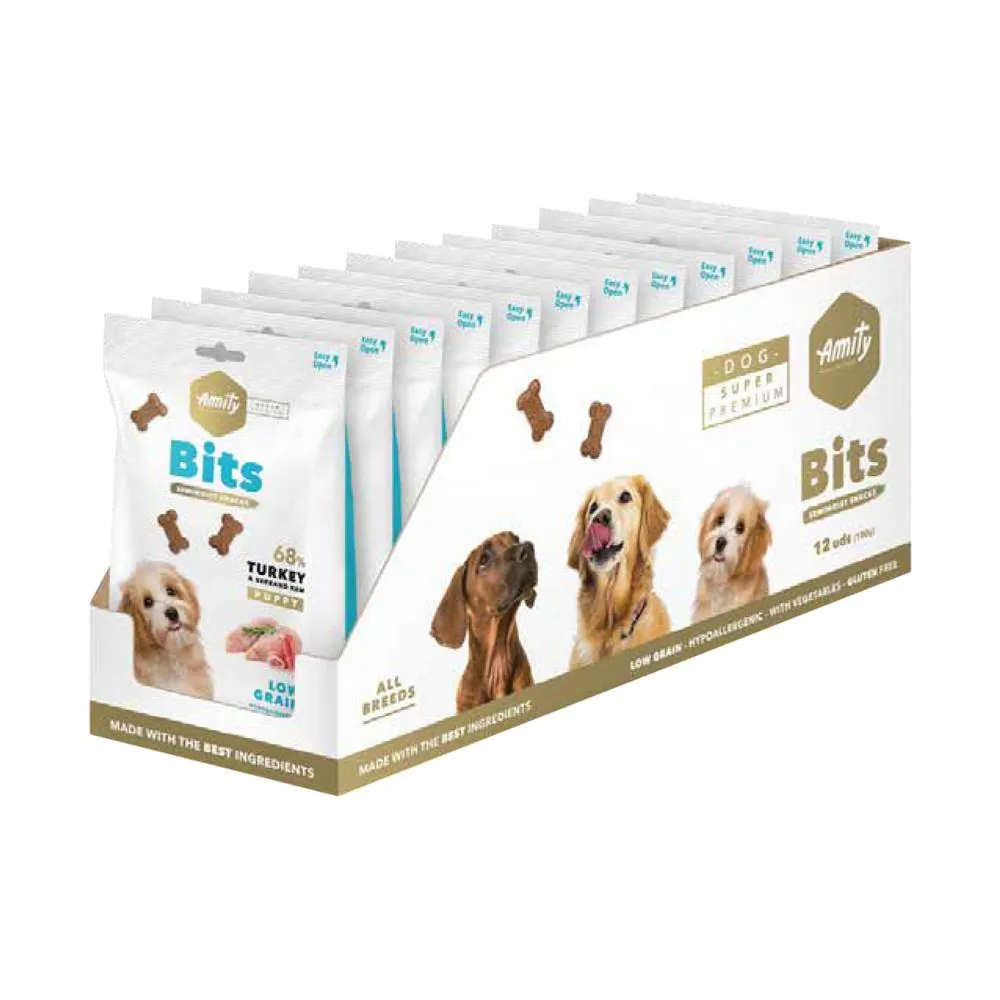 Amity Super Premium Puppy Bits Semi-moist Snacks - Turkey & Serrano Ham