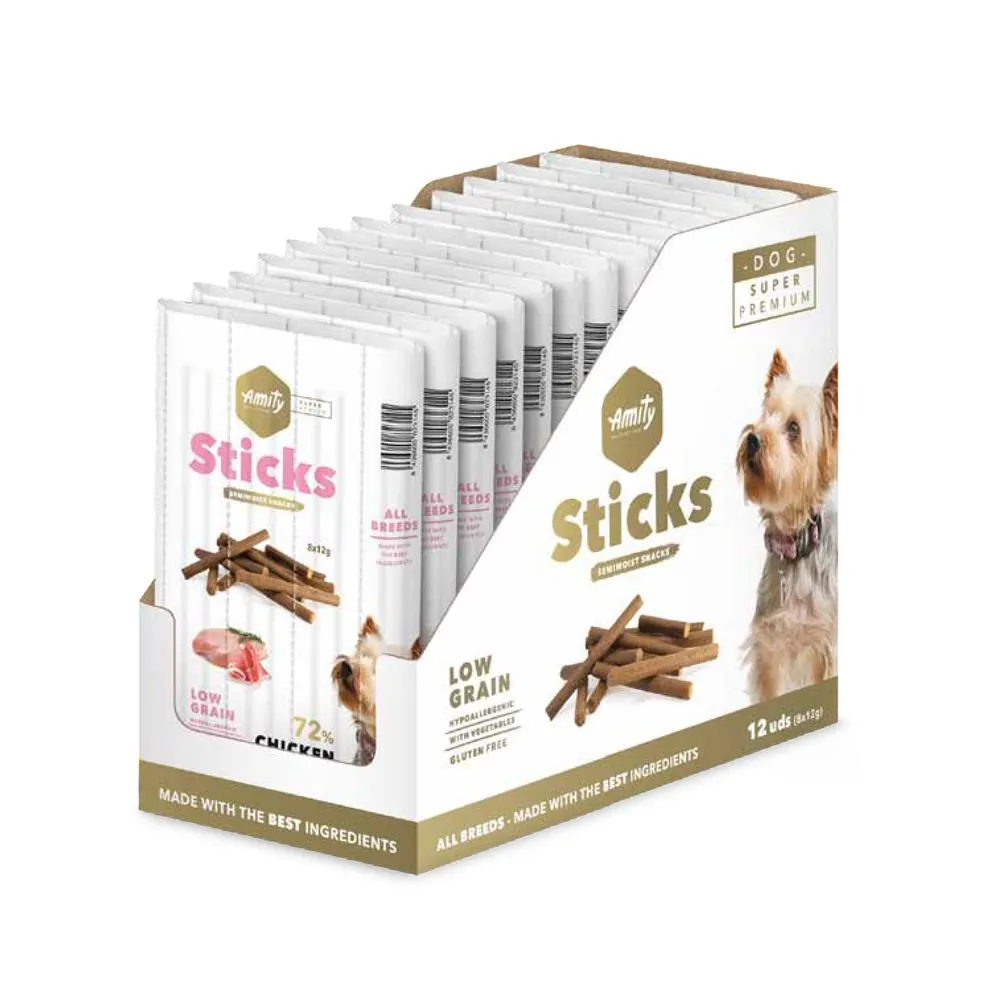 Amity Super Premium Sticks Semi-moist Snacks - Chicken & Serrano Ham