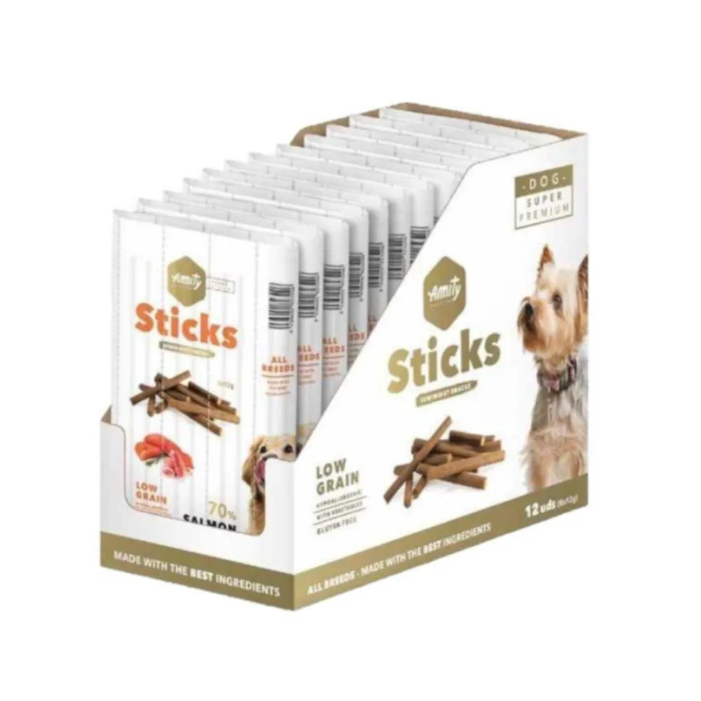 Amity Super Premium Sticks Semi-moist Snacks - Salmon & Serrano Ham