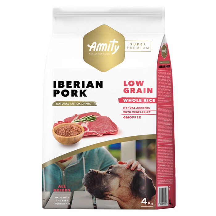 Amity Super Premium Low Grain Cão Adulto - Porco Ibérico