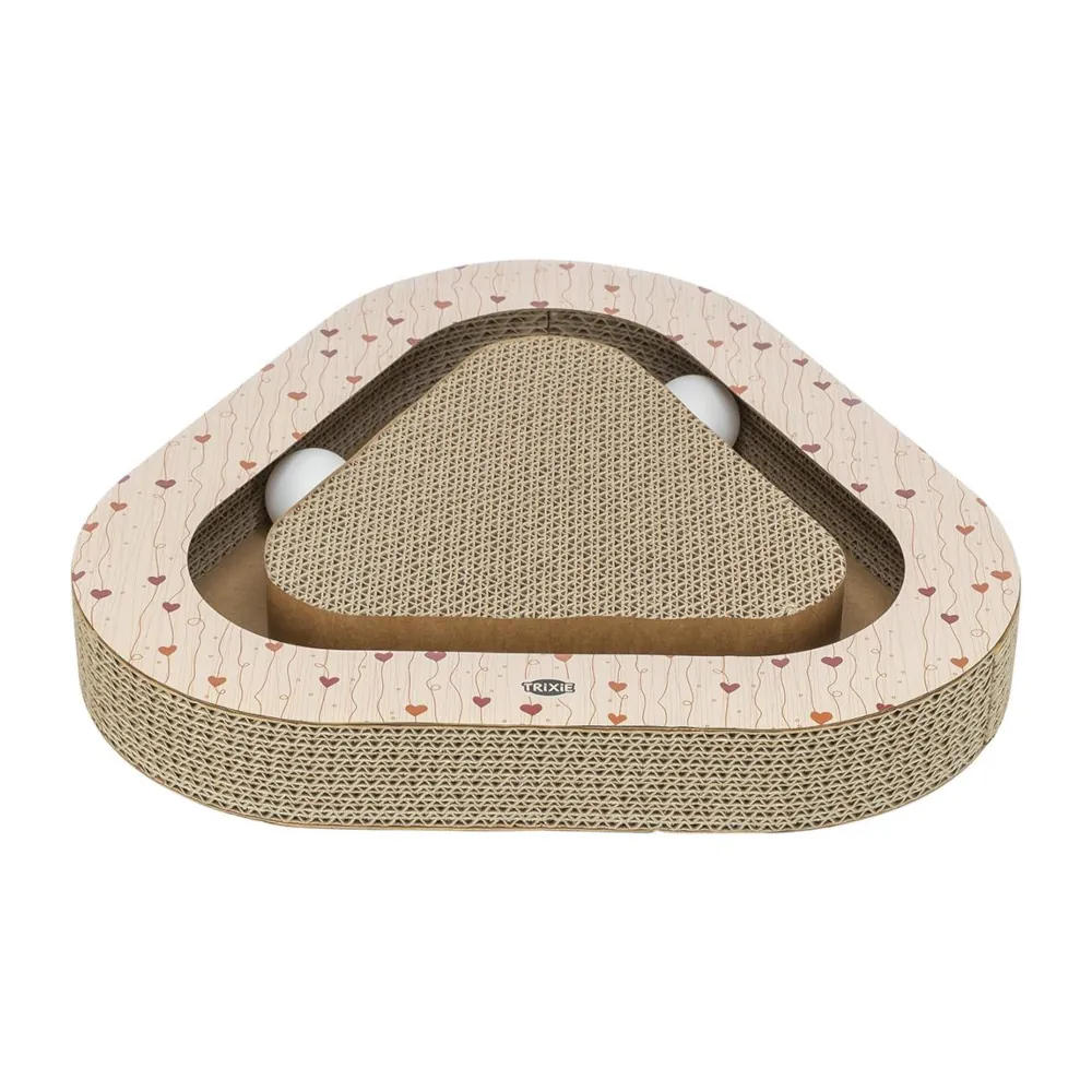 Arranhador Triangular em Cartão Valentine com Bolas - Trixie