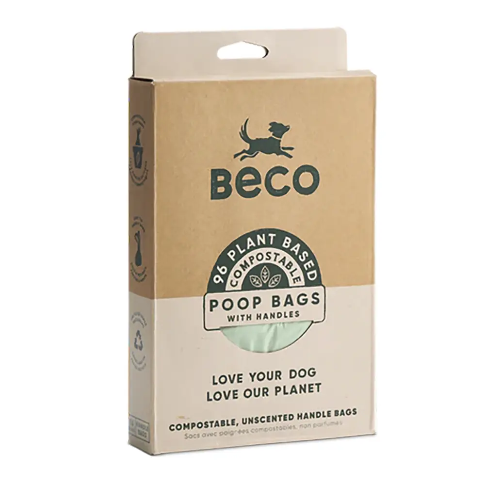 Beco Pets - Sacos com Asas Compostáveis para Dejetos