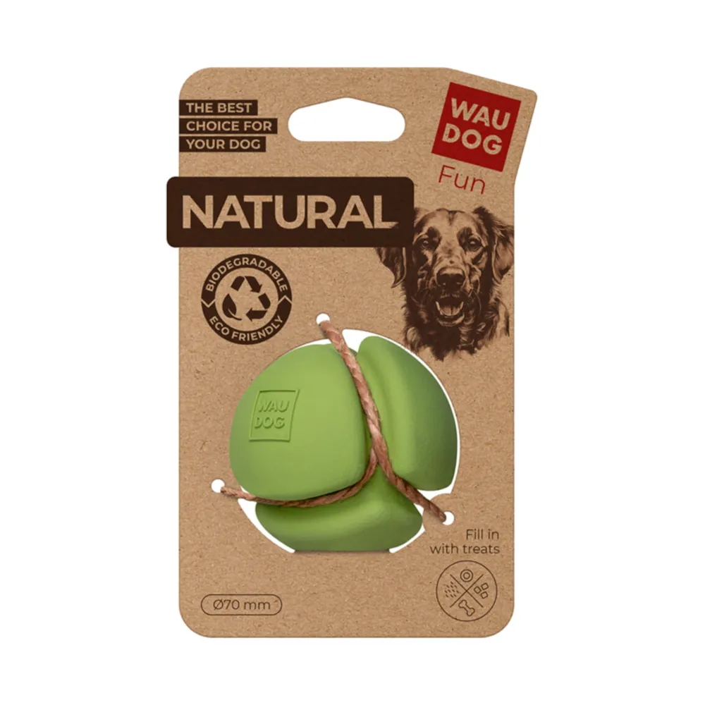 Bola em Borracha Biodegradavel para Cães - Waudog