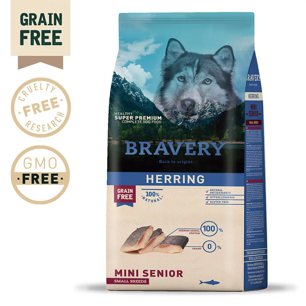 Bravery Cão Sénior Mini-Pequeno - Arenque