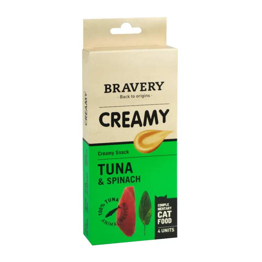 Bravery Creamy - Creme de Atum e Espinafres para Gatos