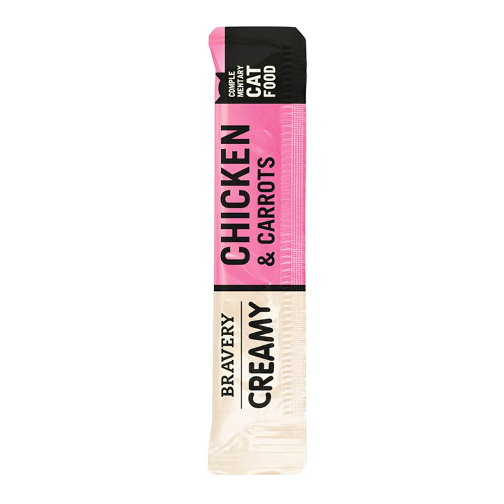 Bravery Creamy - Creme de Frango e Cenoura para Gatos