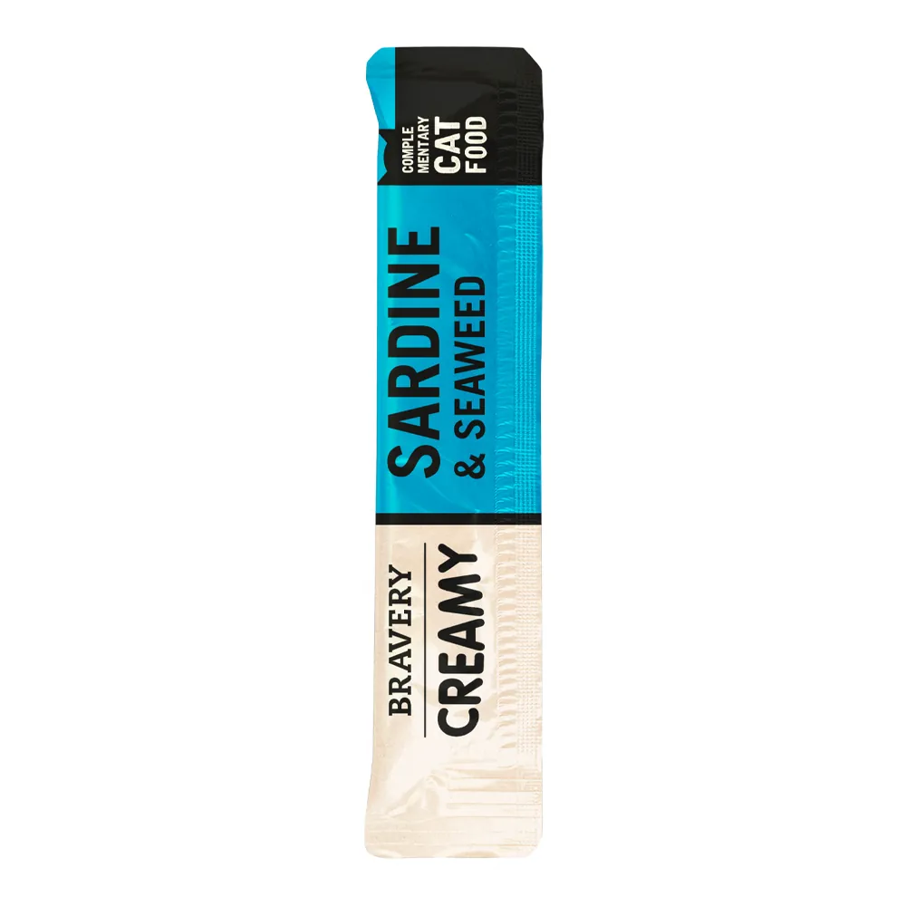 Bravery Creamy - Creme de Sardinha e Algas para Gatos