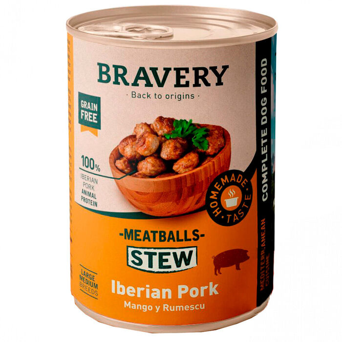 Bravery Wet Cão - Almôndegas de Porco Ibérico com Manga e Romanesco